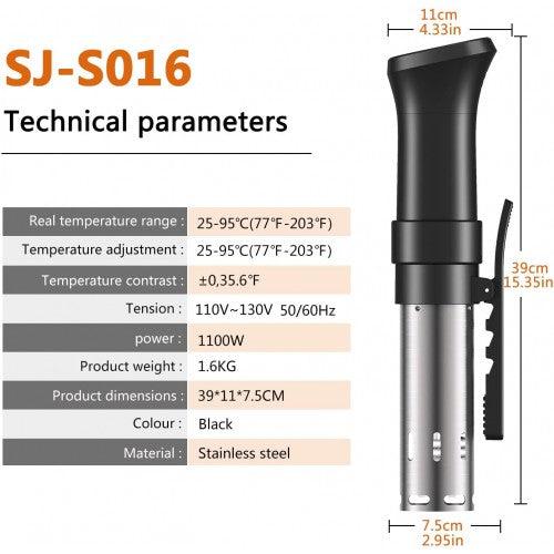 Sous Vide Machine 1000W Precision Cooker Vacuum Slow Powerful Immersion Circulator with LCD Digital Display - - Toytexx Sous Vide Machine 1000W Precision Cooker Vacuum Slow Powerful Immersion Circulator with LCD Digital Display - - Toytexx
